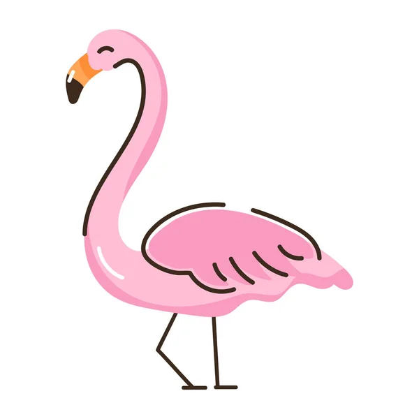 Flamingo Ikona Wektor Ilustracja Wzór Projektu — Wektor stockowy