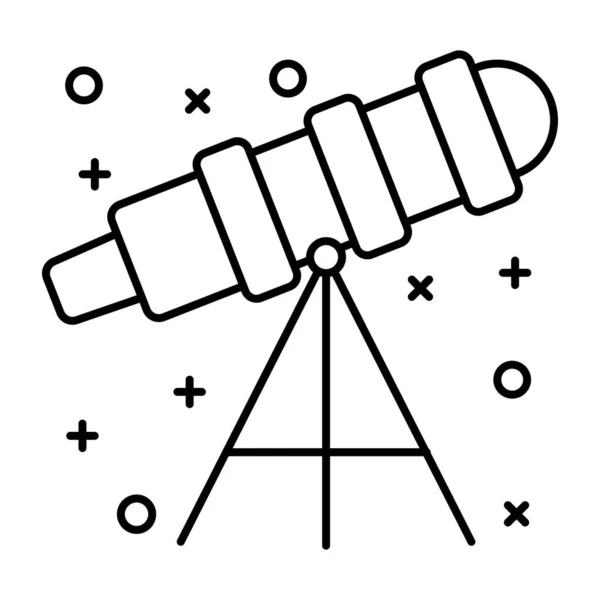 Telescop Pictograma Web Ilustrație Simplă — Vector de stoc