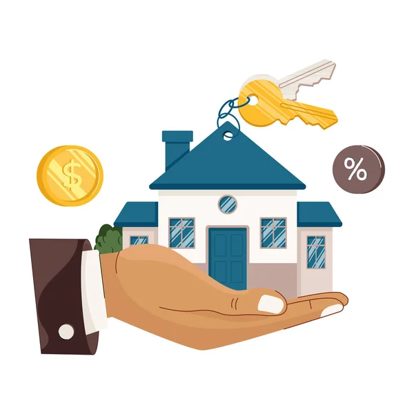 Property Handover Vector Illustration — Stock Vector