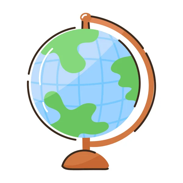 Globus Mit Erde Planet Vektor Illustration Design — Stockvektor