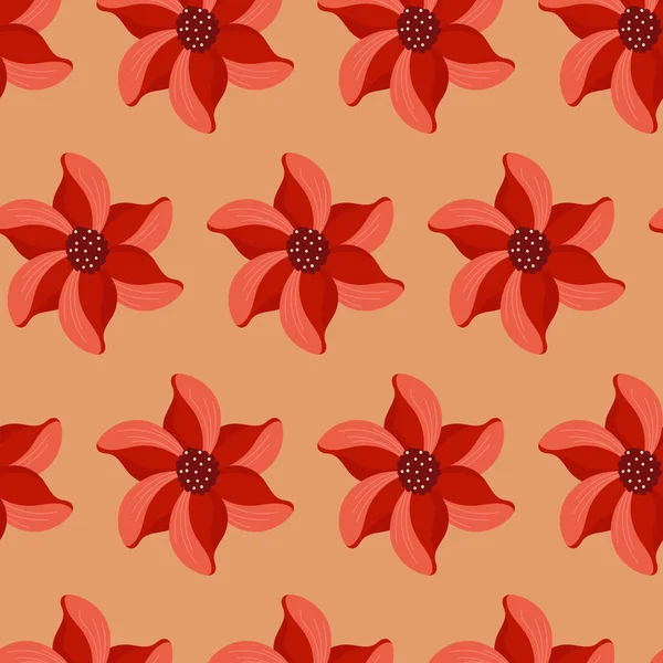 花のあるシームレスなパターンベクトル図 — ストックベクタ