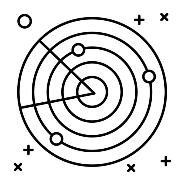 Чорна Лінія Піктограма Цілі Ізольована Білому Тлі Векторна Ілюстрація — стоковий вектор