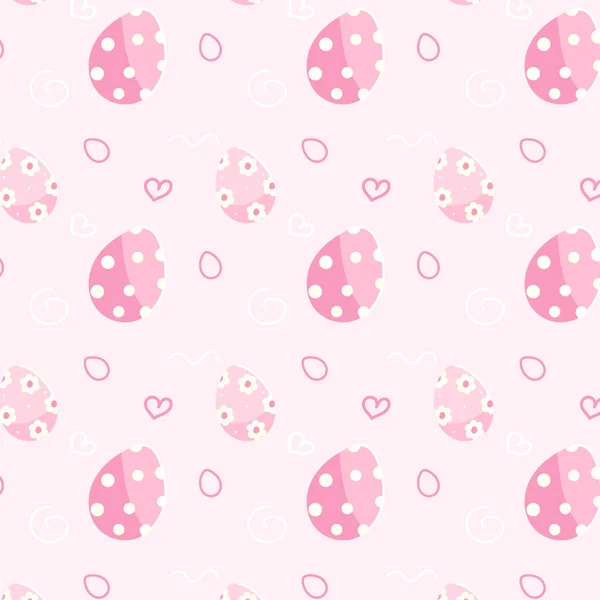 有可爱的复活节彩蛋的无缝图案 — 图库矢量图片#
