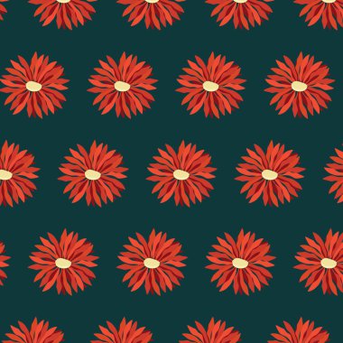 Çiçekli kusursuz desen, vektör illüstrasyonu