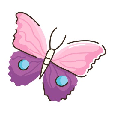 Kelebek Böceği izole edilmiş ikon vektör çizimi tasarımı