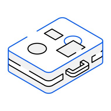 Çanta modern simge, vektör illüstrasyonu