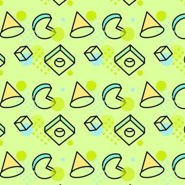 Şekillerle kusursuz desen. vektör illüstrasyonu.