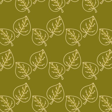 Yapraklı kusursuz desen. vektör illüstrasyonu.