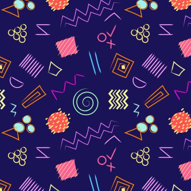 Geometrik şekilli kusursuz desen. vektör illüstrasyonu.