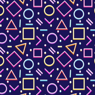 Geometrik şekilli kusursuz desen. vektör illüstrasyonu.