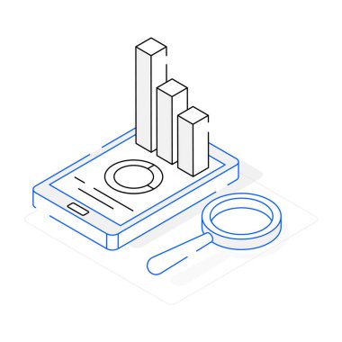 ok ve vektör illüstrasyonlu izometrik simgeler.