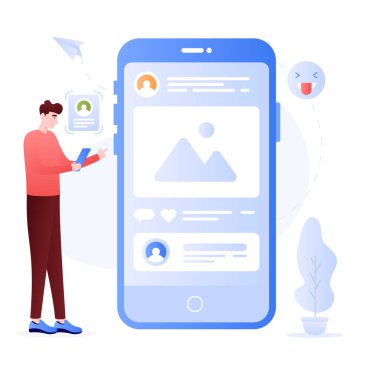 Adam online alışveriş yapıyor. Web simgesi