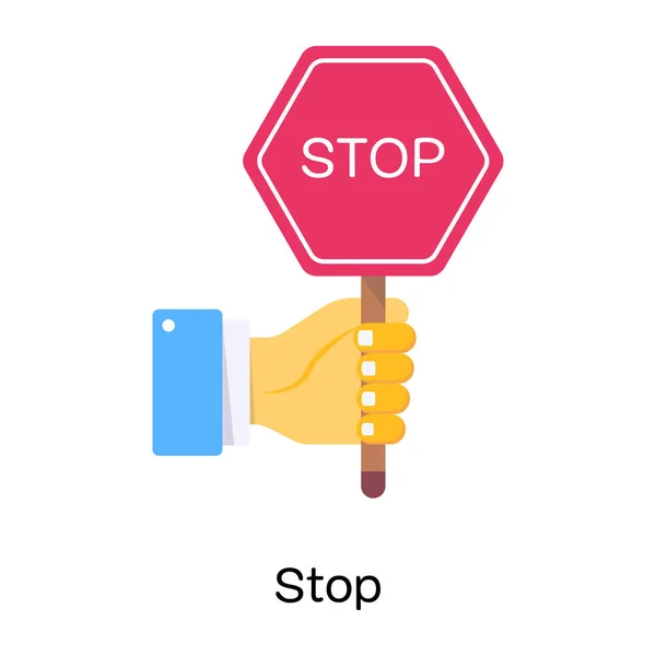 Stop Sign Icon Vector Illustration — Stock Vector