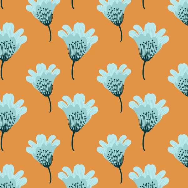 手描きの花でシームレスなパターン ベクターイラスト — ストックベクタ
