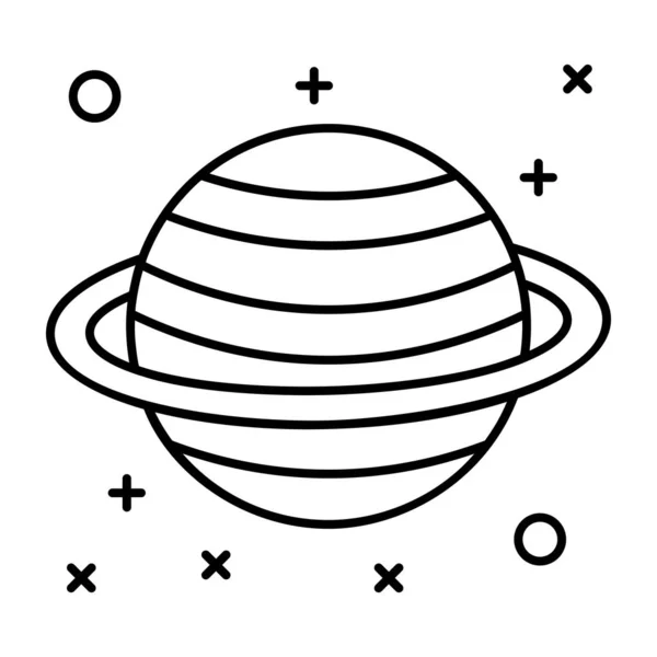 Űrbolygó Ikon Vektor Illusztráció — Stock Vector
