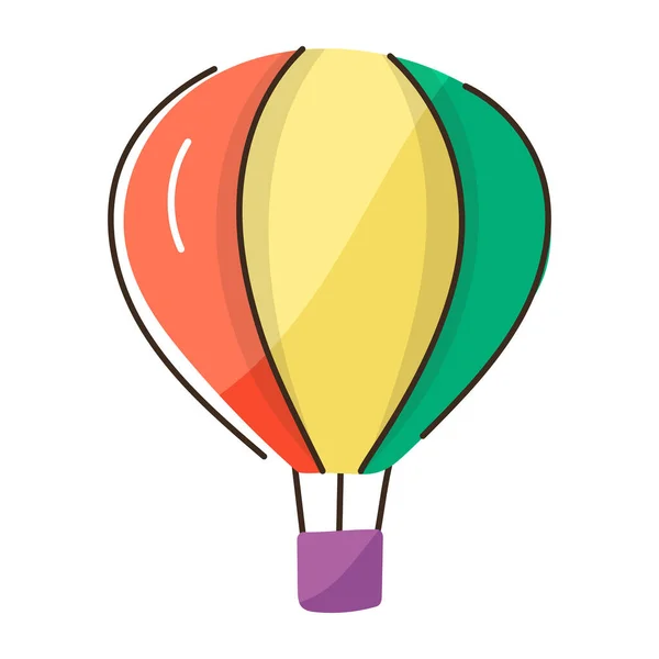 Hot Air Balloon Icon Cartoon Illustration Flying Balloons Vector Icons — Stock Vector