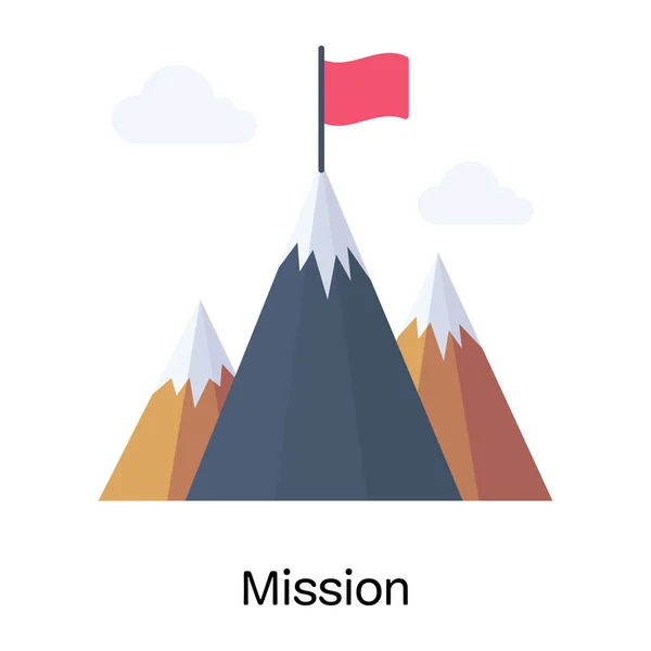 Montanha Ícone Pico Vetor Ilustração — Vetor de Stock
