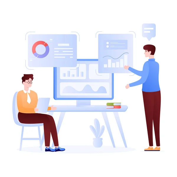 Bir odada çalışan iş adamı ve gençler.