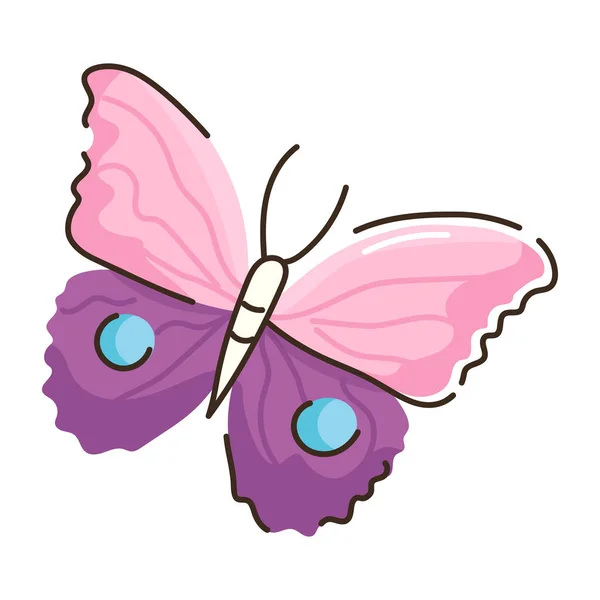 Schmetterling Insekt Isoliert Symbol Vektor Illustration Design — Stockvektor