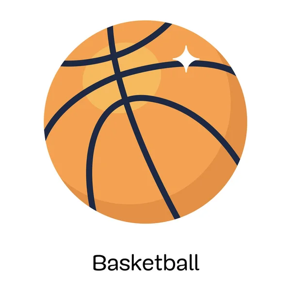 Basketball Ball Icon Flat Design — Stock Vector