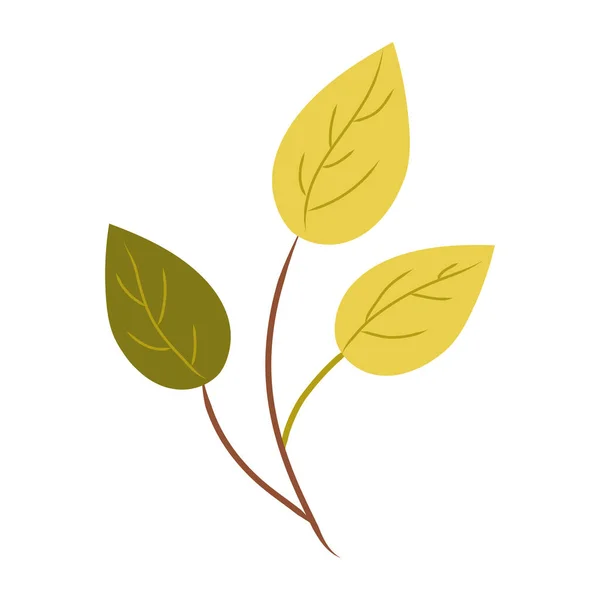 Groene Bladeren Van Plant Vector Illustratie Ontwerp — Stockvector