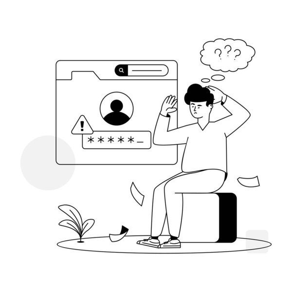 Современная иконка пароля, векторная иллюстрация