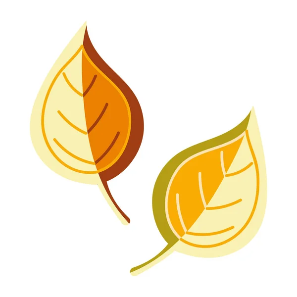 Hojas Otoño Icono Vector — Vector de stock