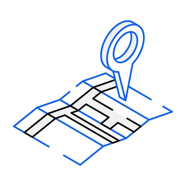 Harita Pin Gps Navigasyon Vektör Illüstrasyonu — Stok Vektör