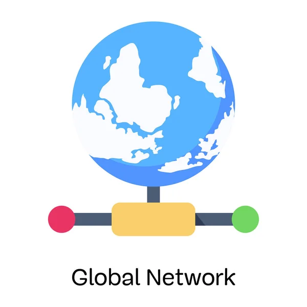Globales Netzwerk Vektorsymbol — Stockvektor