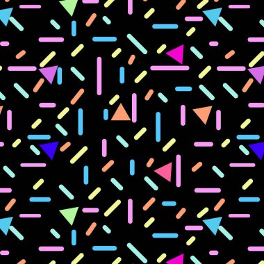 Geometrik arka plan ile renkli şekiller