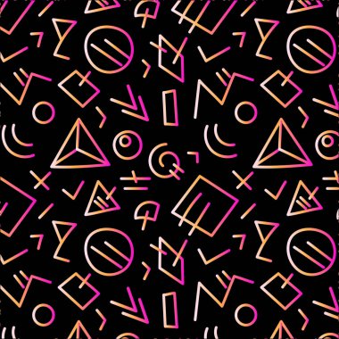 Soyut geometrik dikişsiz desen. Vektör illüstrasyonu