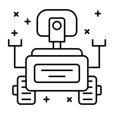 Robot simgesi, vektör çizimi