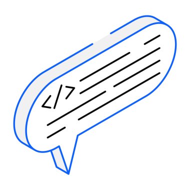 İleti sohbet vektör çizim tasarımı ile konuşma balonu