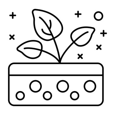 Ağaçlı bir bitkinin vektör çizimi