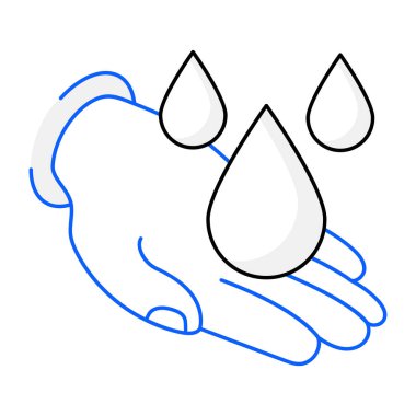 Su Koruma Modern simgesi, vektör illüstrasyonu