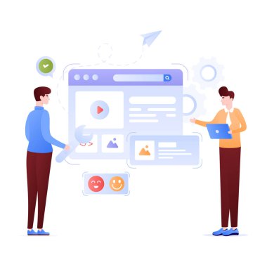 Web sitesi Bakım Modern simgesi, vektör illüstrasyonu