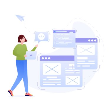 Kablo çerçeve modern simge, vektör illüstrasyonu