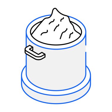 Çöp modern simgesi, vektör illüstrasyonu