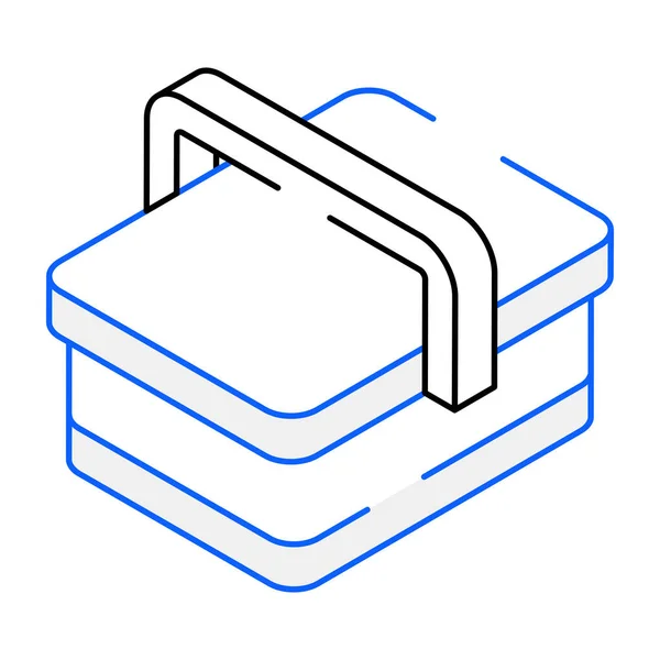 Lunchbox Vektor Icon Illustration Design — Stockvektor