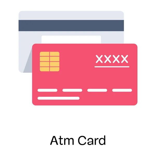 Cartão Crédito Ícone Vetor Plano —  Vetores de Stock