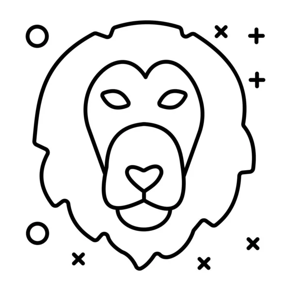 Lion Icône Web Illustration Simple — Image vectorielle