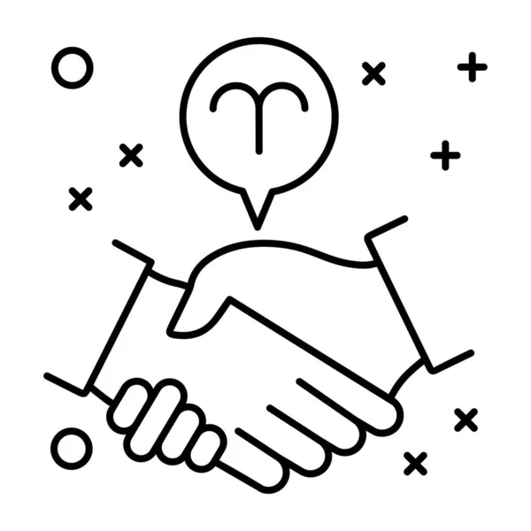 Vektorová Ilustrace Ikony Business Handshake — Stockový vektor