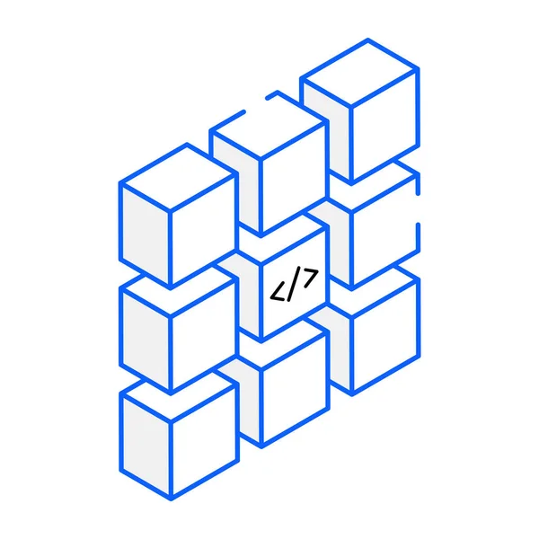 Ícone Cubo Ilustração Vetorial — Vetor de Stock