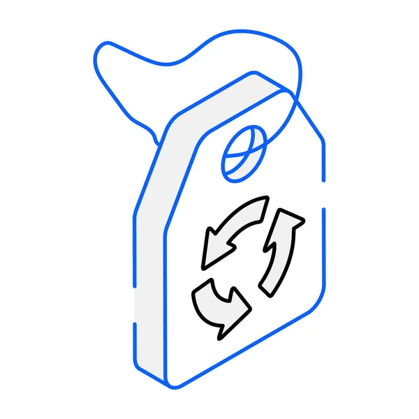 Recycle Tag Modern Icon Vector Illustration — 스톡 벡터