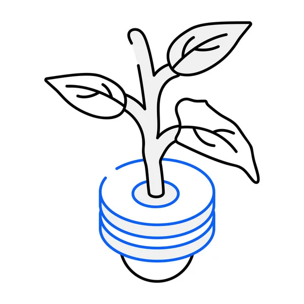 Moderne Ikone Pflanzen Vektorillustration — Stockvektor