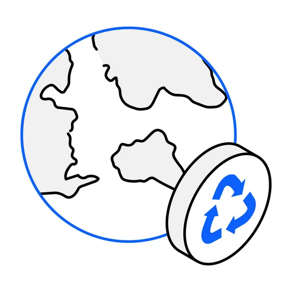 Global Recycling Icône Moderne Illustration Vectorielle — Image vectorielle