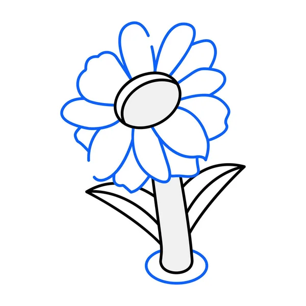Kwiat Nowoczesny Ikona Wektor Ilustracja — Wektor stockowy