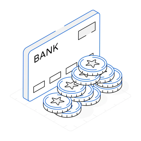 Σύγχρονο Εικονίδιο Πιστωτικής Κάρτας Διανυσματική Απεικόνιση — Διανυσματικό Αρχείο