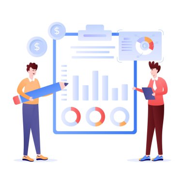 Gelir beyanı modern simge, vektör illüstrasyonu