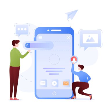 Dijital Takım Çalışması Modern simge, vektör illüstrasyonu